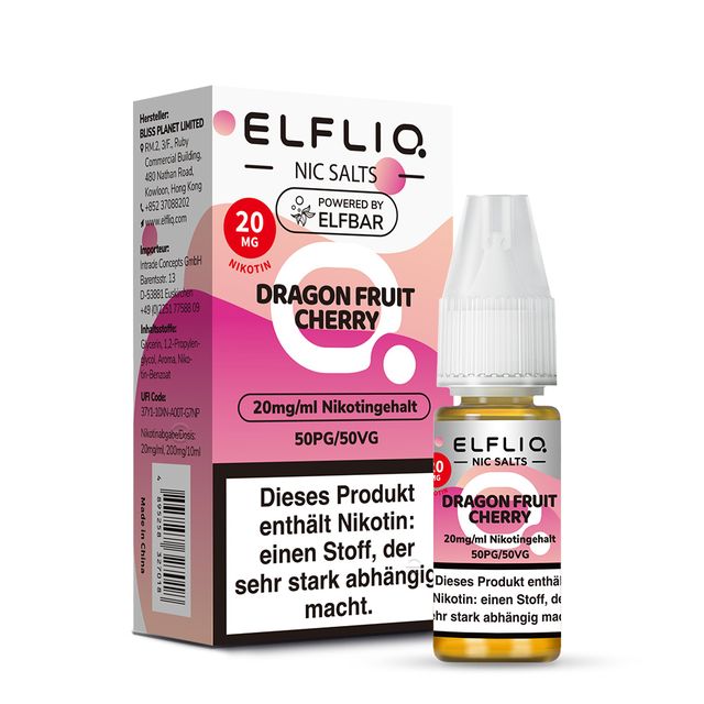 Elf Bar ELFLIQ DragonFruit Cherry 10ml SaltNic