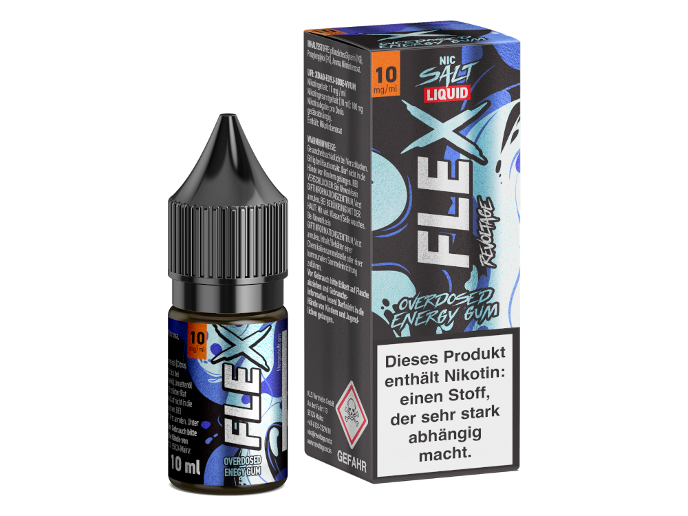 Revoltage E-Liquid 10 ml Overdosed Flex Energy Gum
