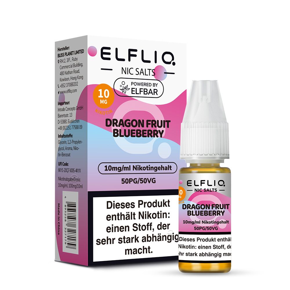 Elf Bar ELFLIQ Dragon Fruit Blueberry 10ml SaltNic
