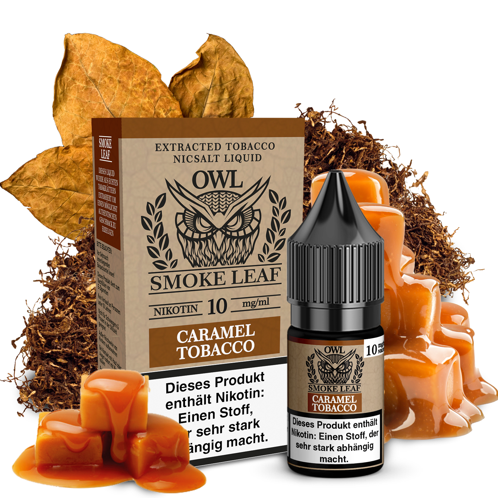 OWL Smoke Leaf Caramel Tobacco 10ml SaltNic