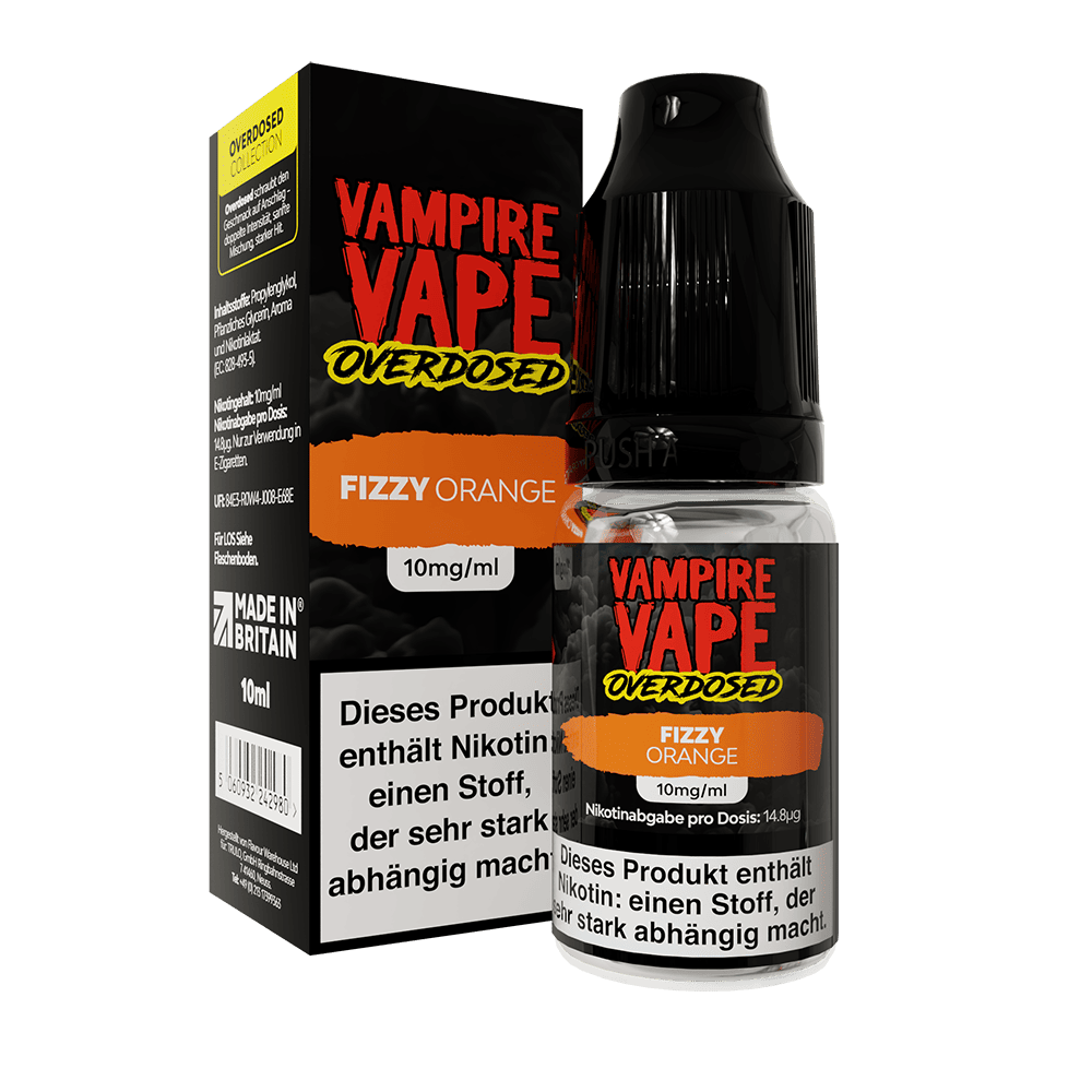 Vampire Vape Fizzy Orange Overdosed | 10ml SaltNic 