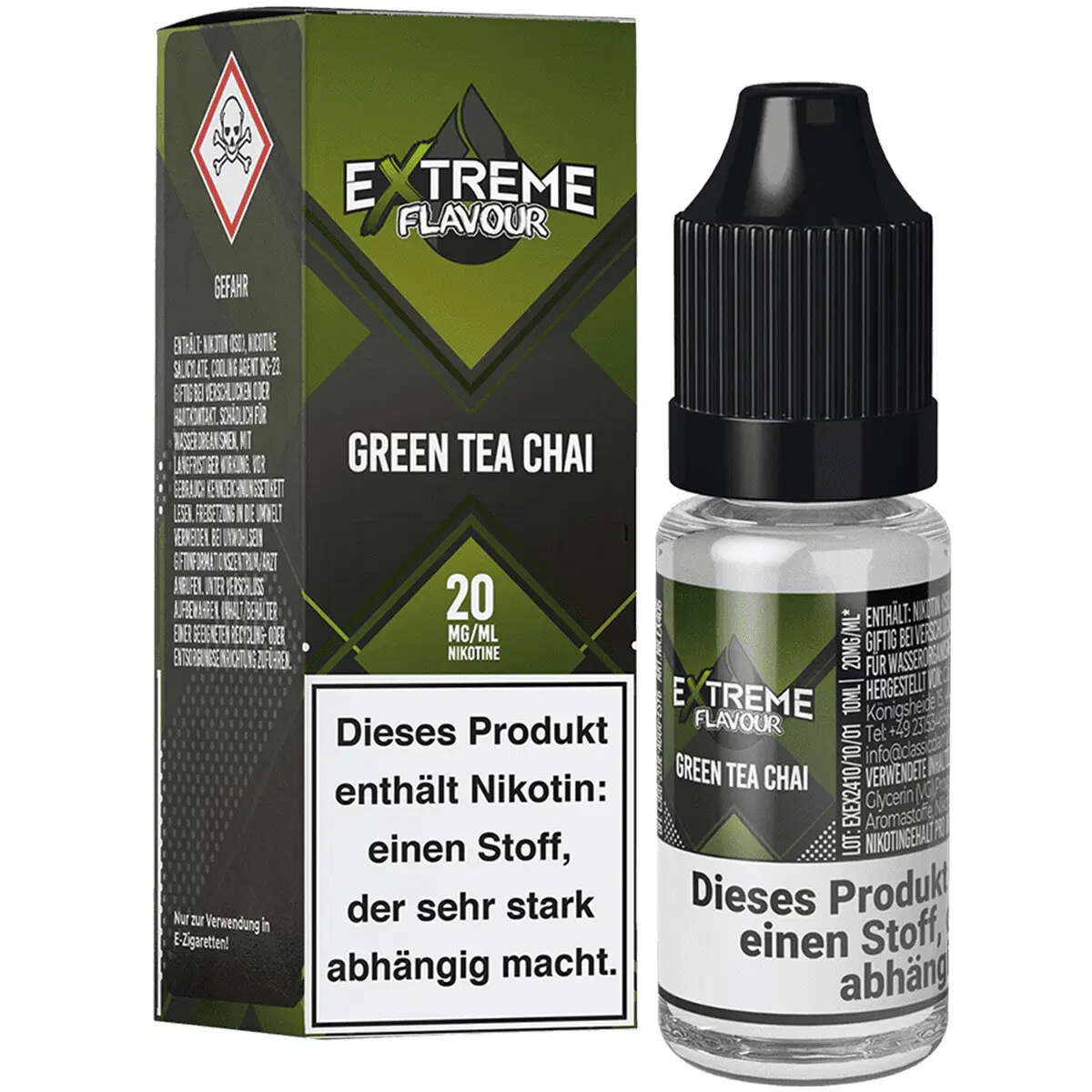 Extreme Flavour Green Tea Chai 10ml SaltNic Hybrid Overdosed