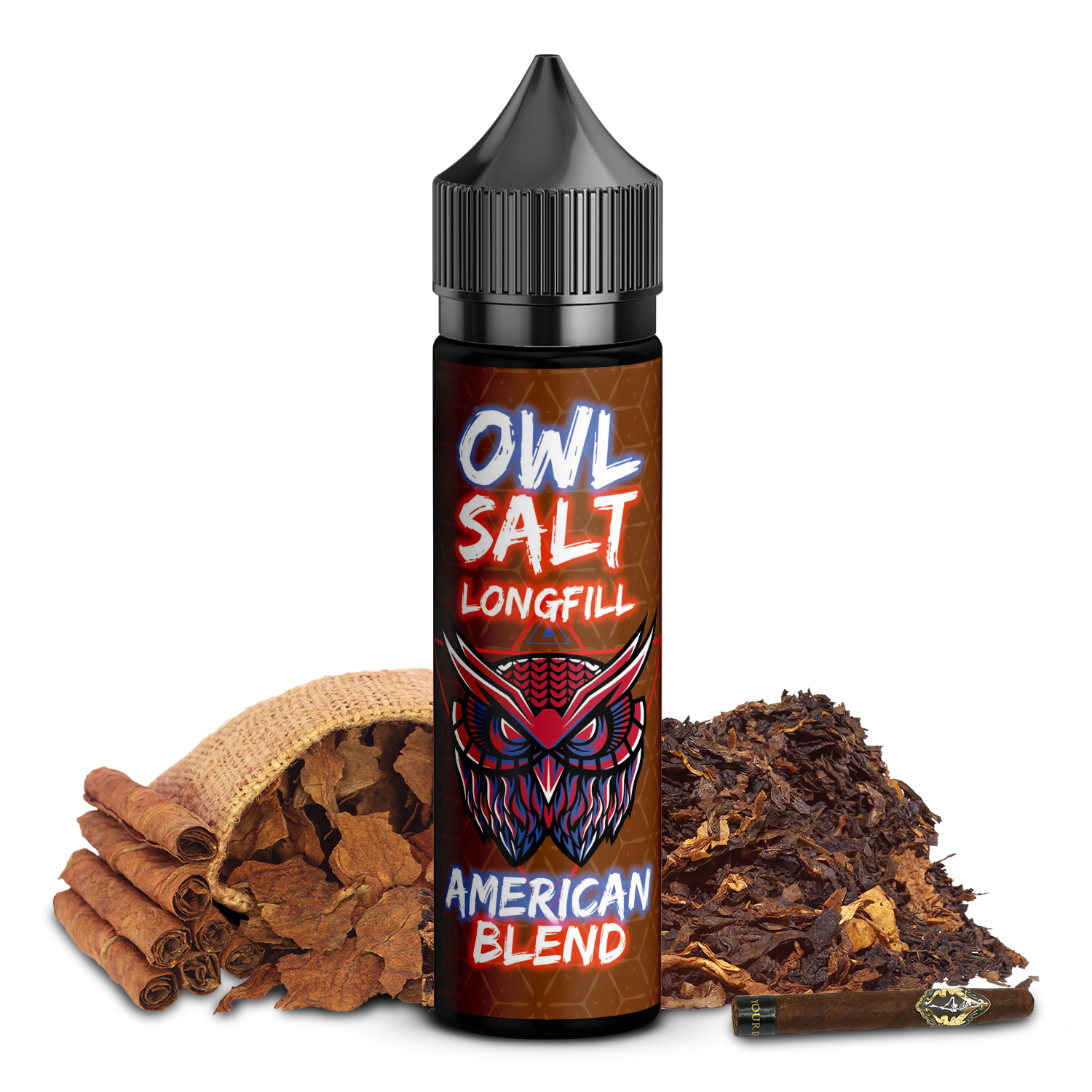 OWL Salt American Blend Longfill | 10ml in 60ml Flasche