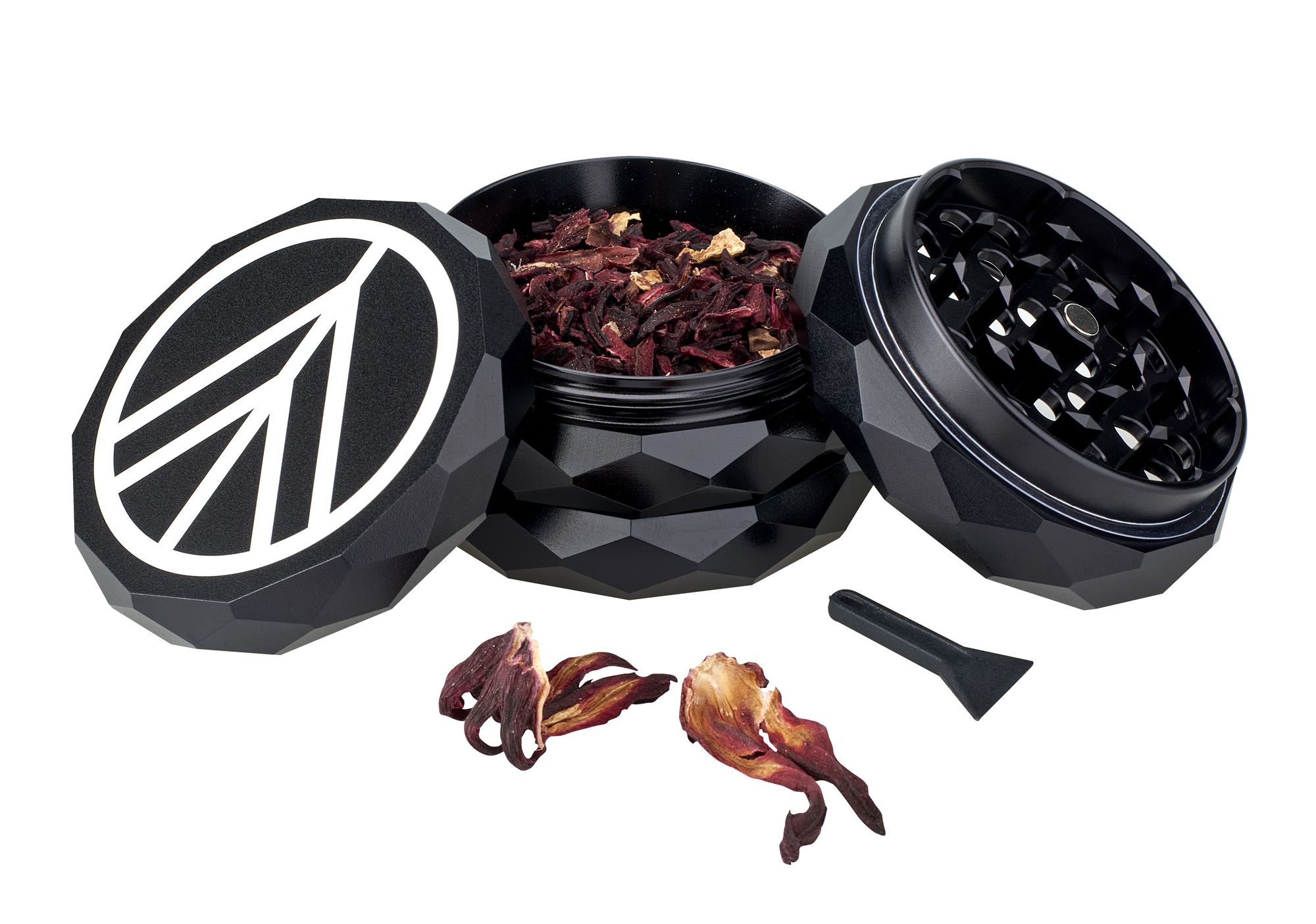 Norddampf Aluminium Grinder 4-teilig schwarz