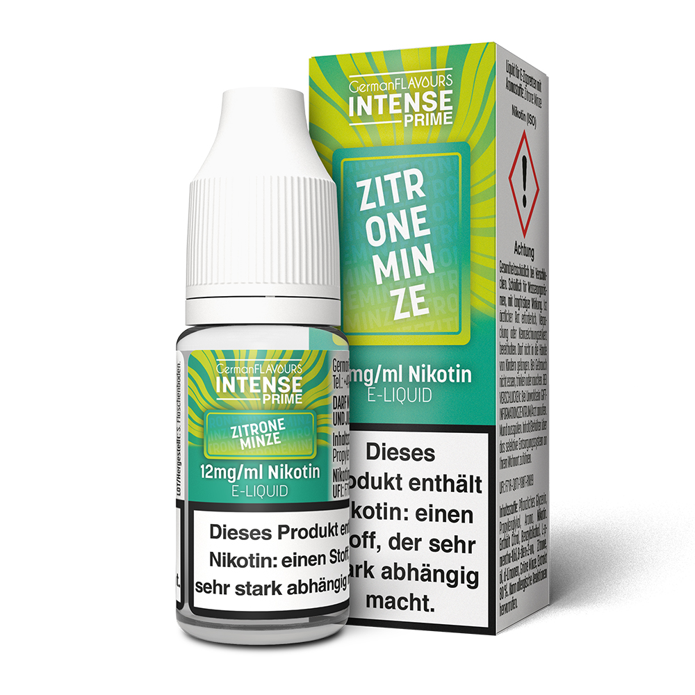 German Flavours Intense Prime Zitrone Minze | 10ml Liquid 