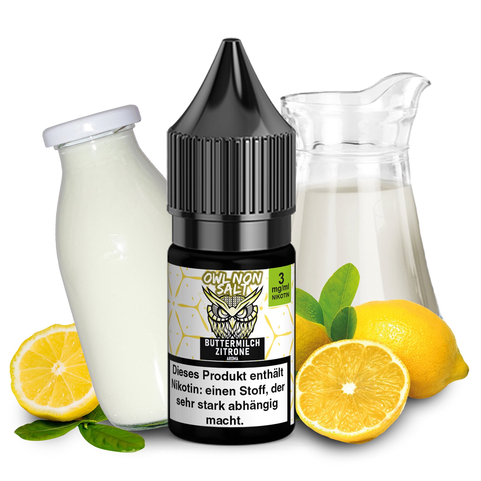 OWL Non SALT Buttermilch Zitrone | 10ml Liquid 
