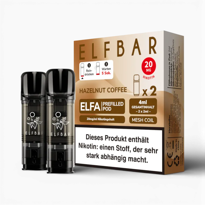  Elf Bar Elfa Hazelnut Coffee 20mg 2er Pack