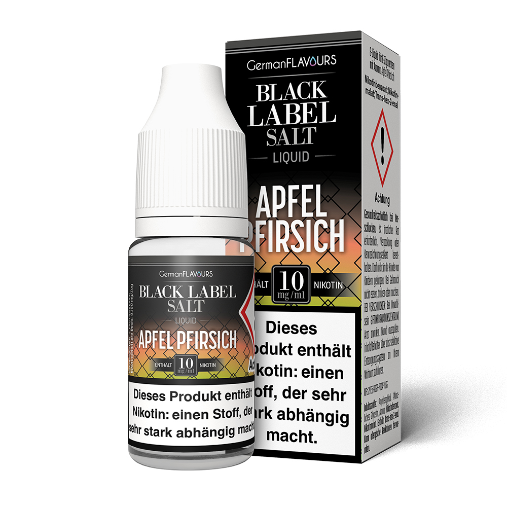 German Flavours Black Label Apfel Pfirsich | 10ml SaltNic