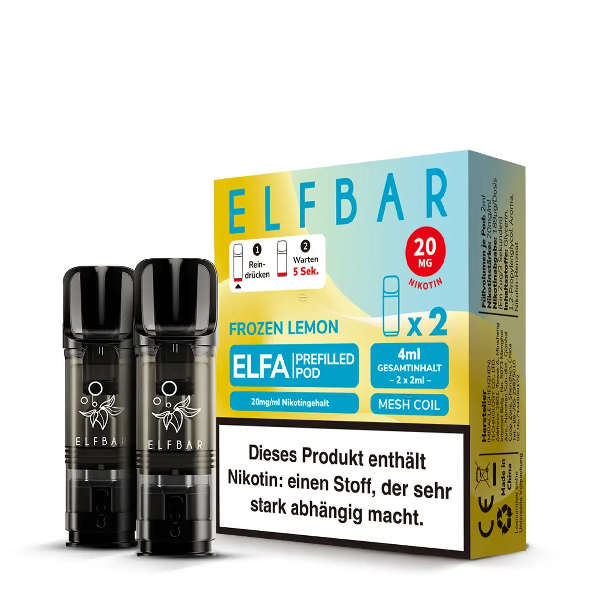 Elf Bar Elfa Frozen Lemon 20mg 2er Pack