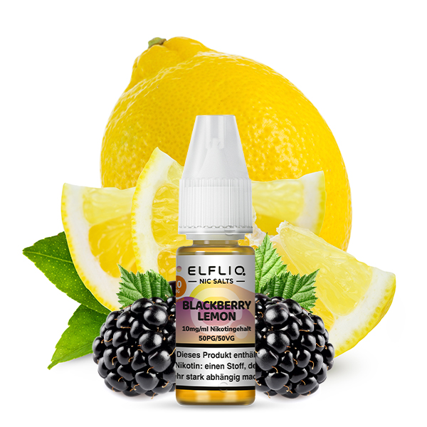 Elf Bar ELFLIQ  Liquid 10ml SaltNic Blackberry Lemon