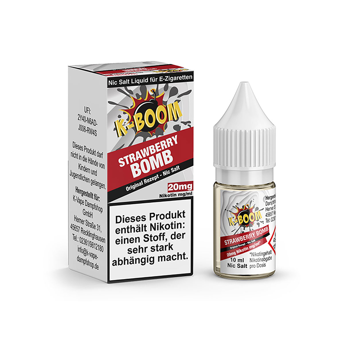 K-Boom Strawberry Bomb | 10ml Liquid 20 mg