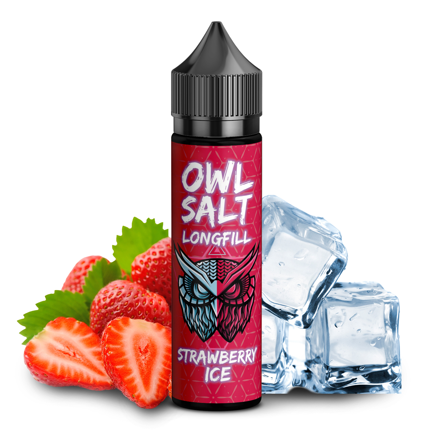 OWL Salt Strawberry Ice Longfill | 10ml in 60ml Flasche