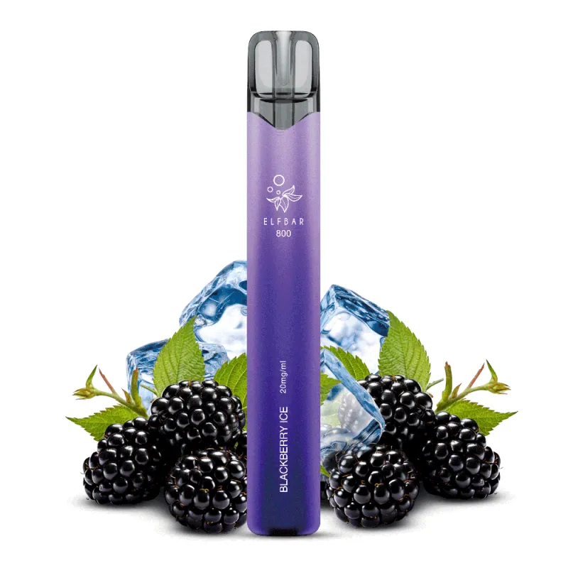 Elf Bar 800 Einweg E-Zigarette - 0mg & 20 mg - Blackberry Ice