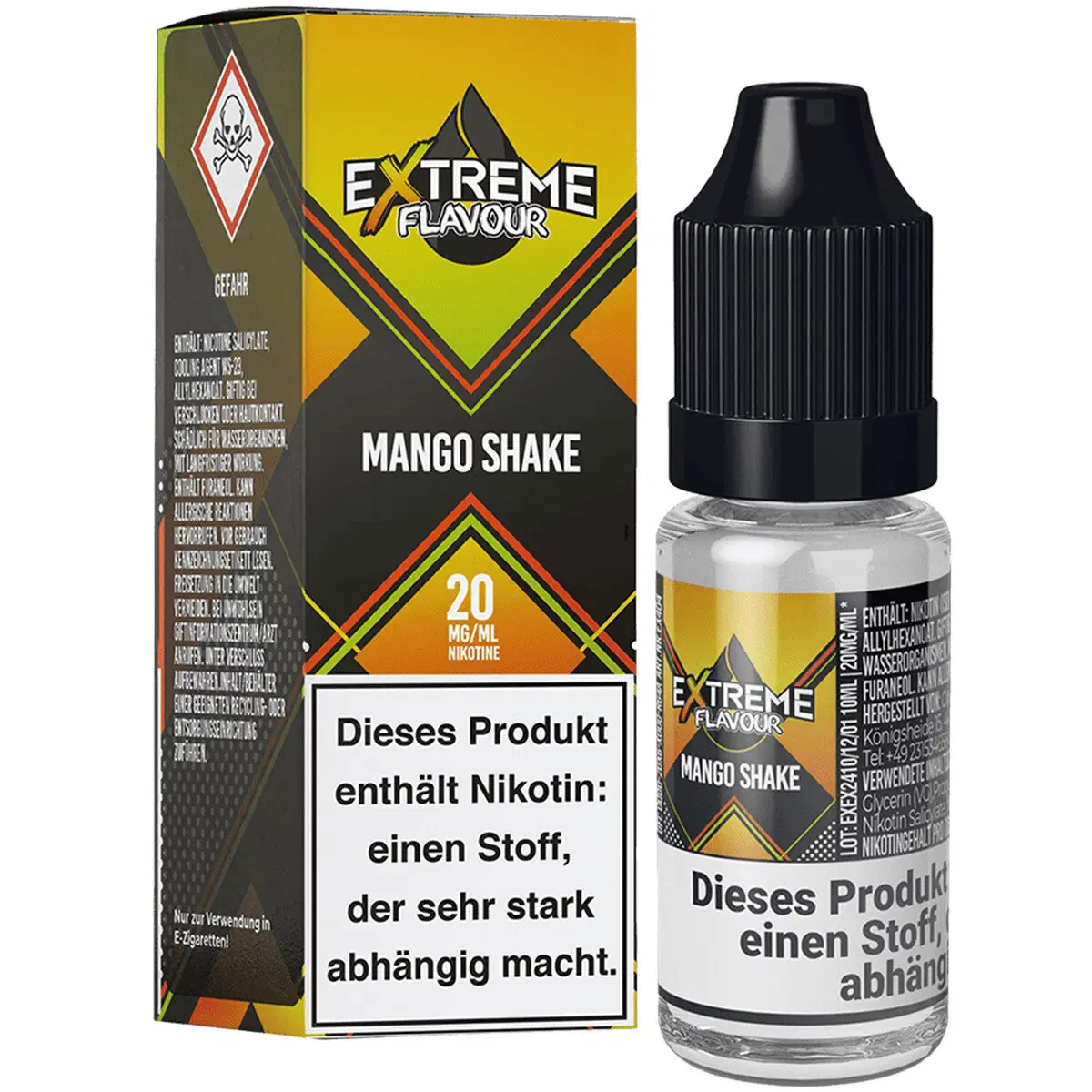 Extreme Flavour Mango Shake 10ml SaltNic Hybrid Overdosed