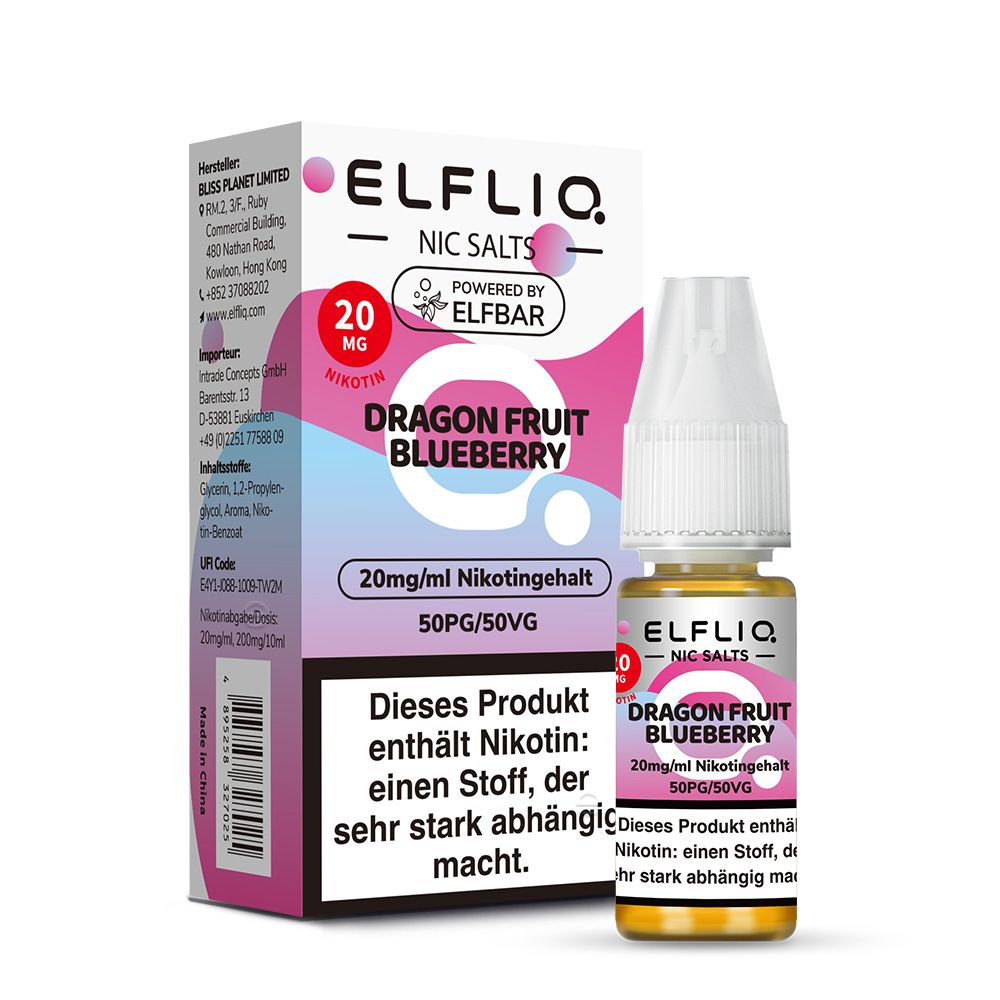 Elf Bar ELFLIQ Dragon Fruit Blueberry 10ml SaltNic