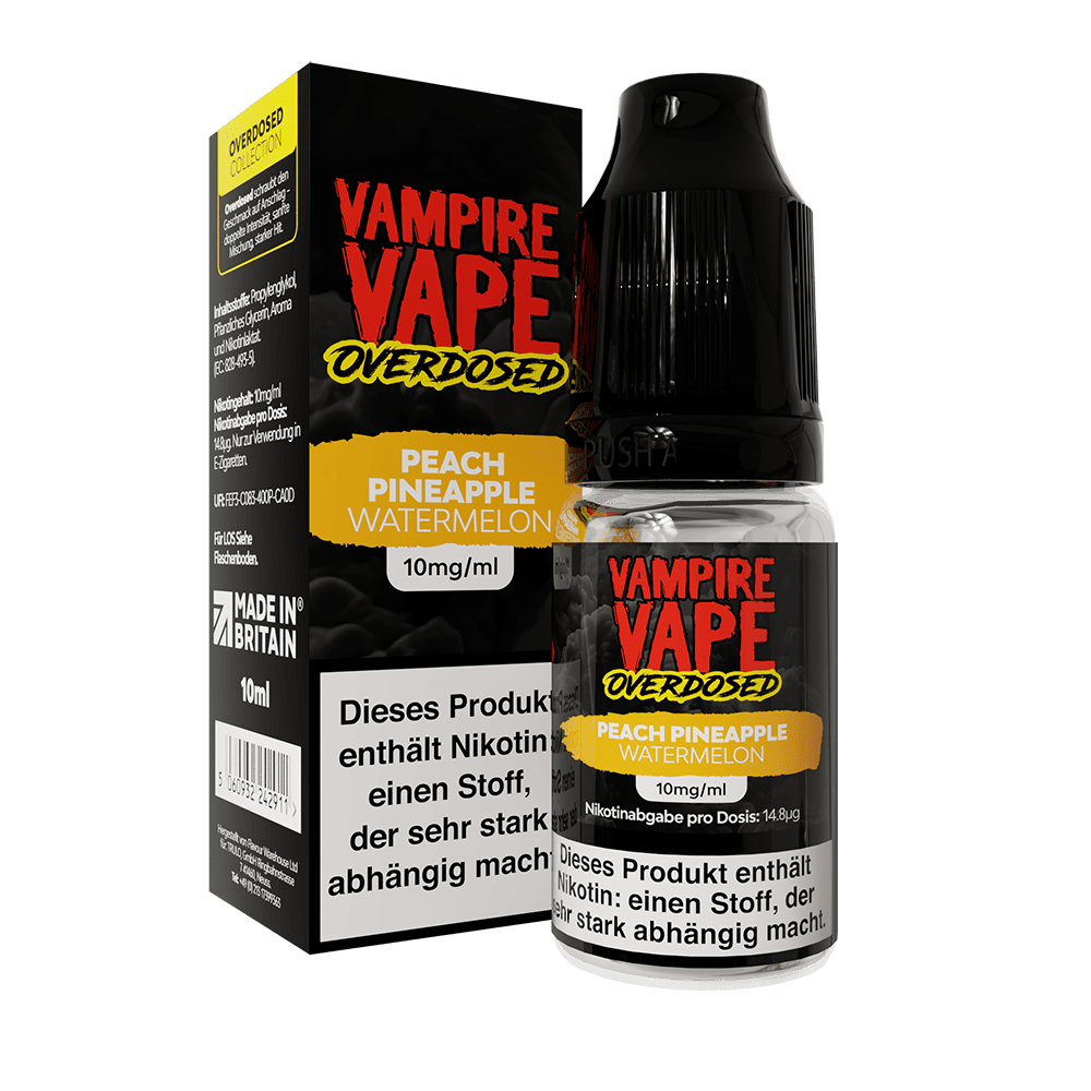 Vampire Vape Peach Pineapple Watermelon Overdosed | 10ml SaltNic 