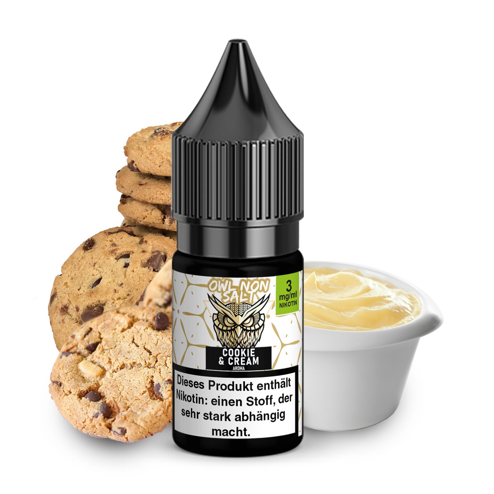 OWL Non SALT Cookie & Cream | 10ml Liquid