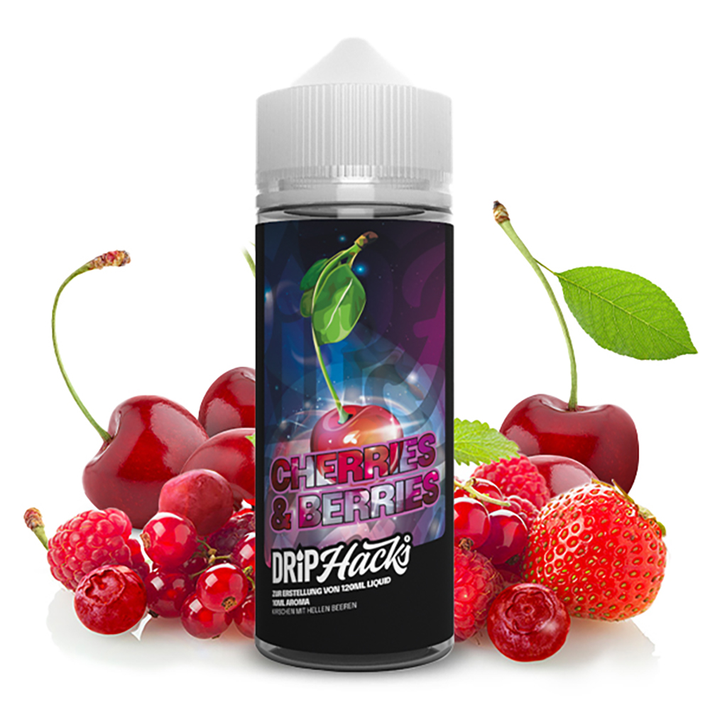 Drip Hacks Cherries & Berries Longfill | 10ml in 120ml Flasche