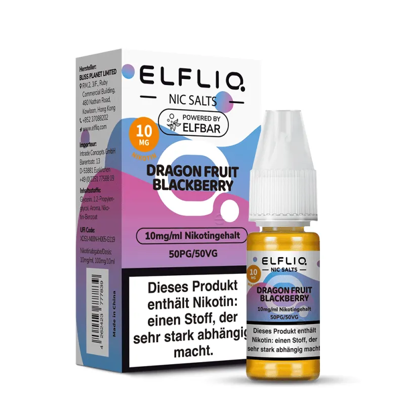Elfbar ELFLIQ Dragonfruit Blackberry 10ml SaltNic