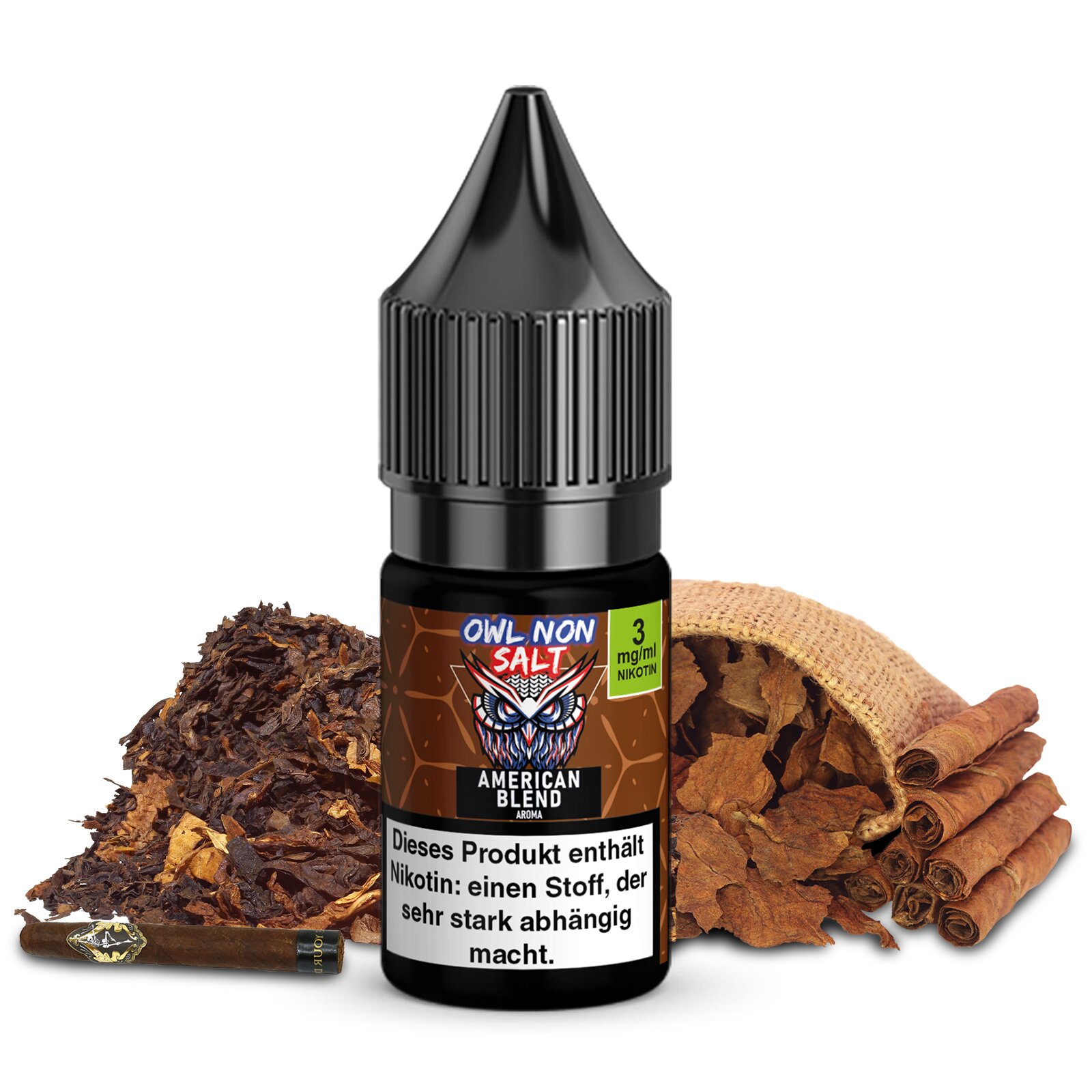 OWL Non SALT American Blend | 10ml Liquid
