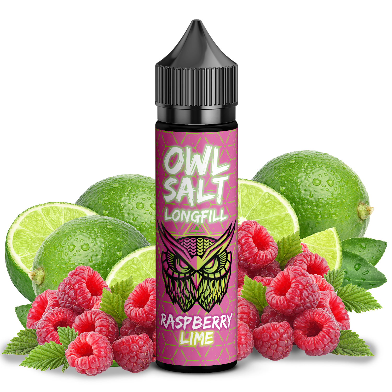 OWL Salt Raspberry Lime Longfill | 10ml in 60ml Flasche