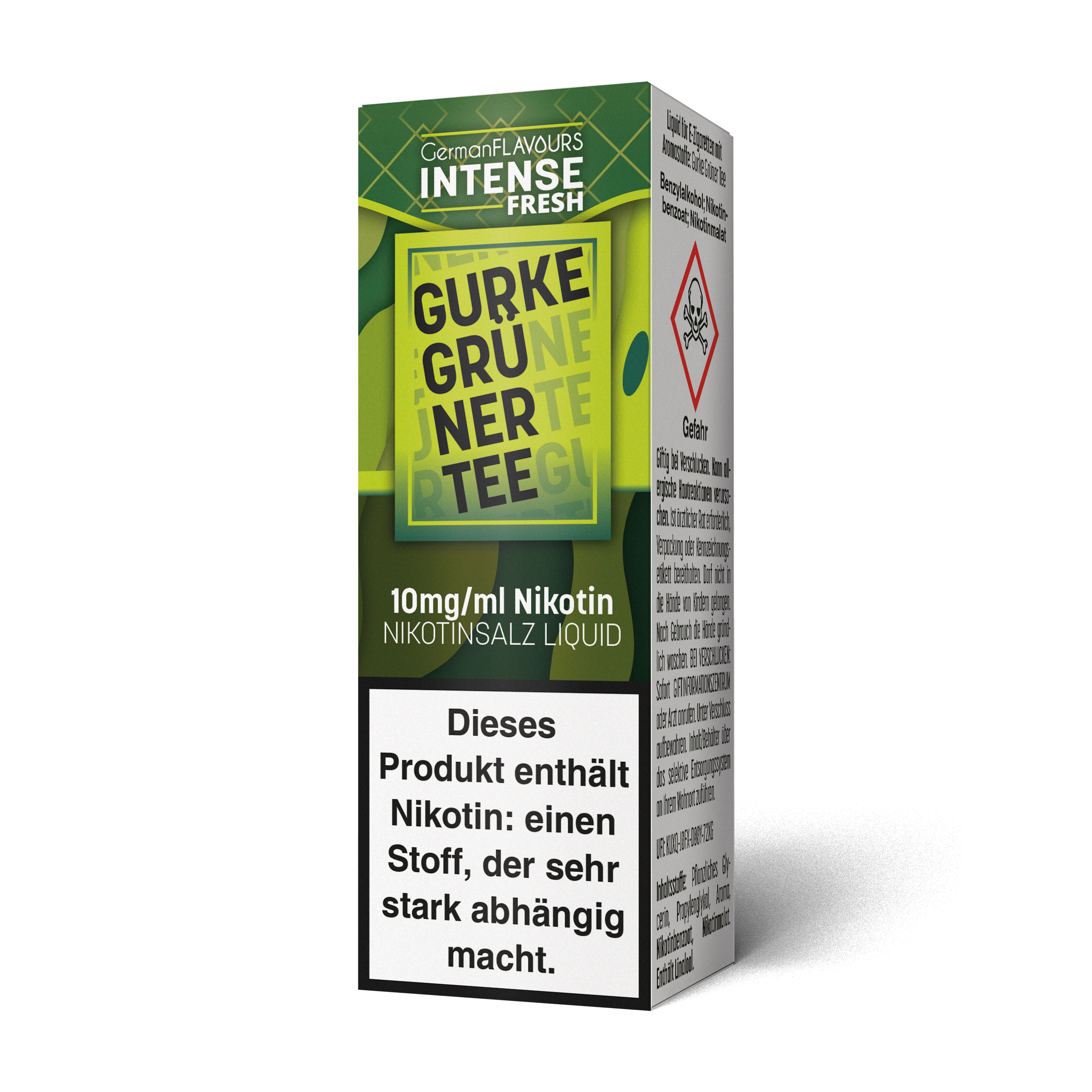 German Flavours Intense Fresh Gurke Grüner Tee | 10ml SaltNic 