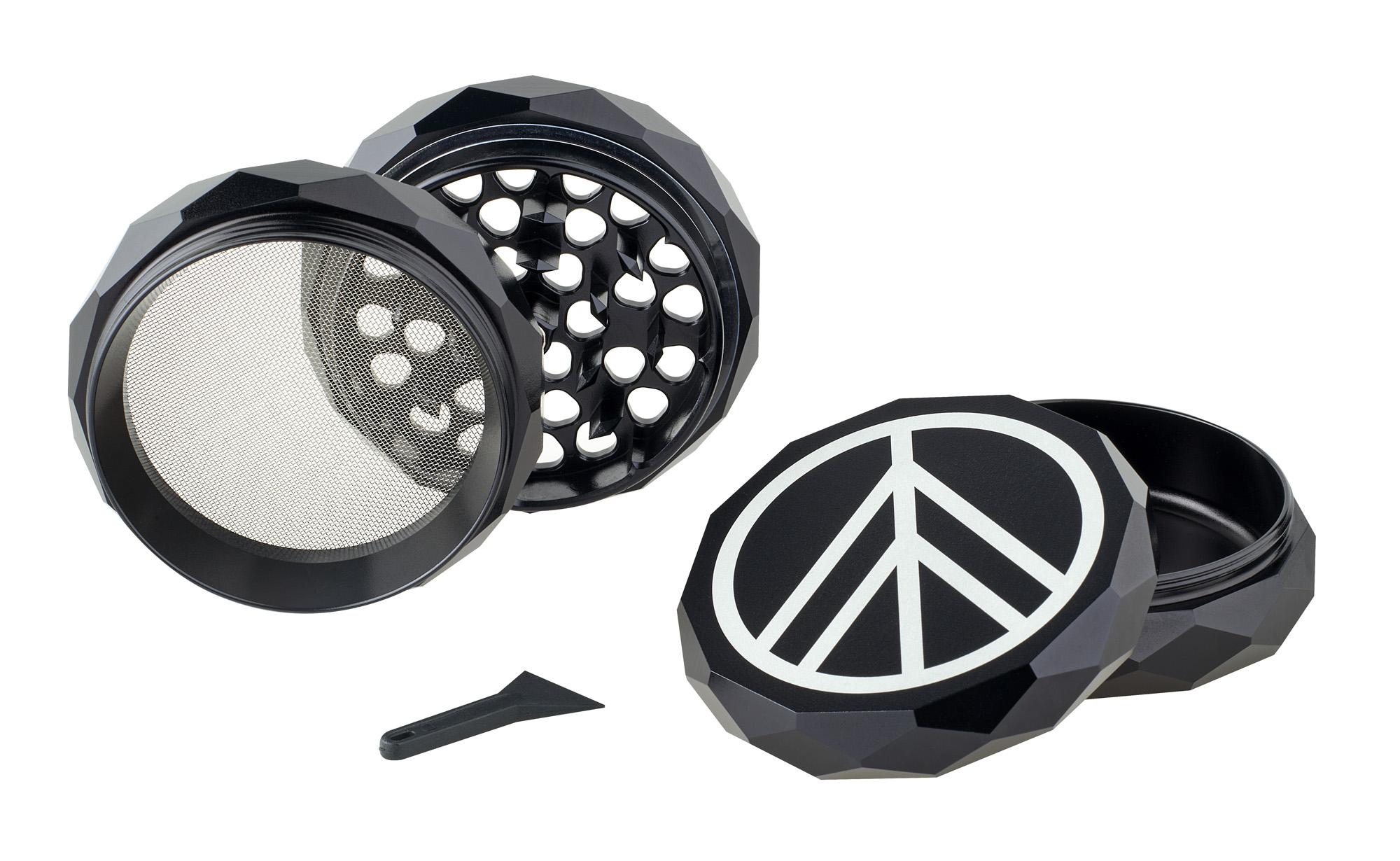 Norddampf Aluminium Grinder 4-teilig schwarz