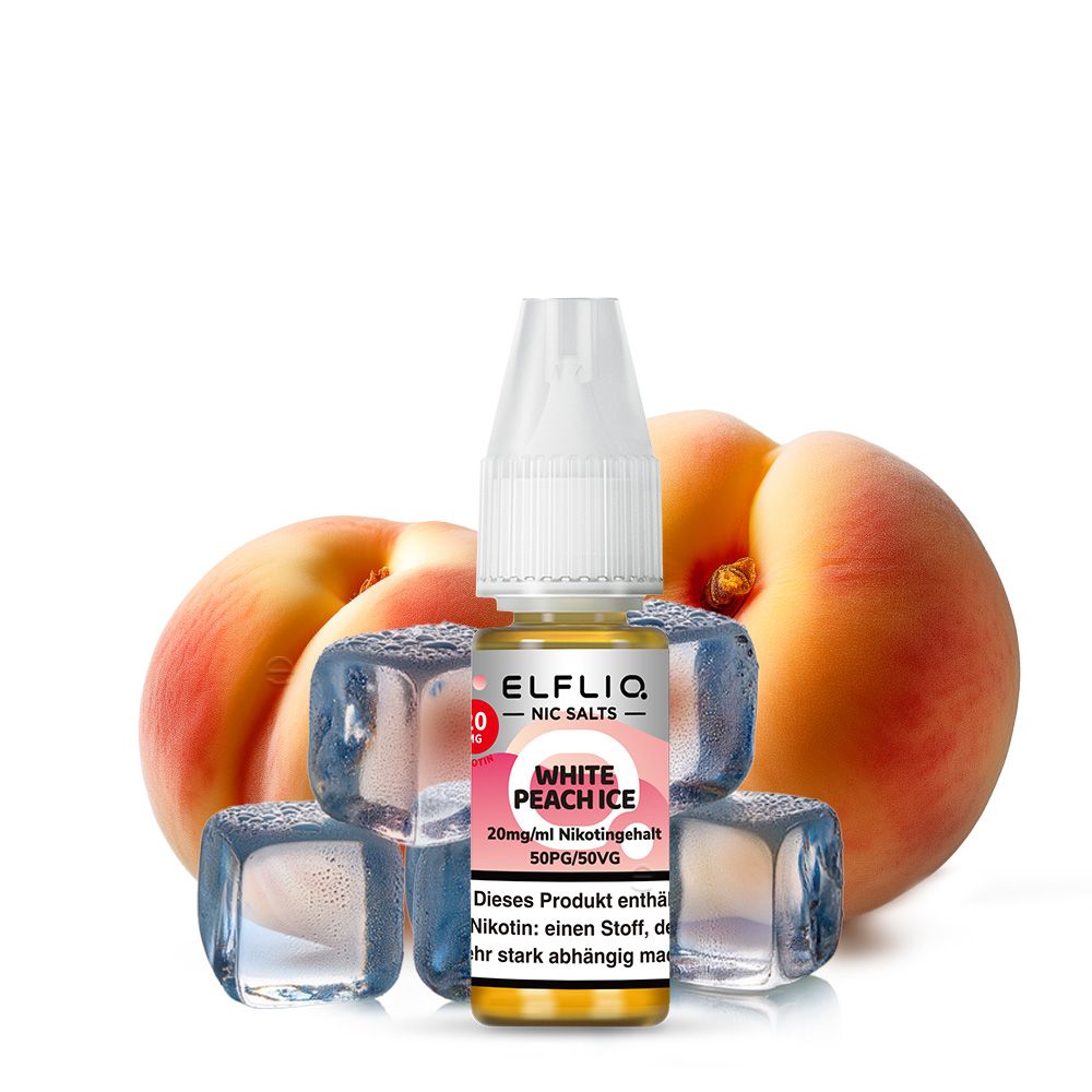 Elf Bar ELFLIQ White Peach Ice 10ml SaltNic
