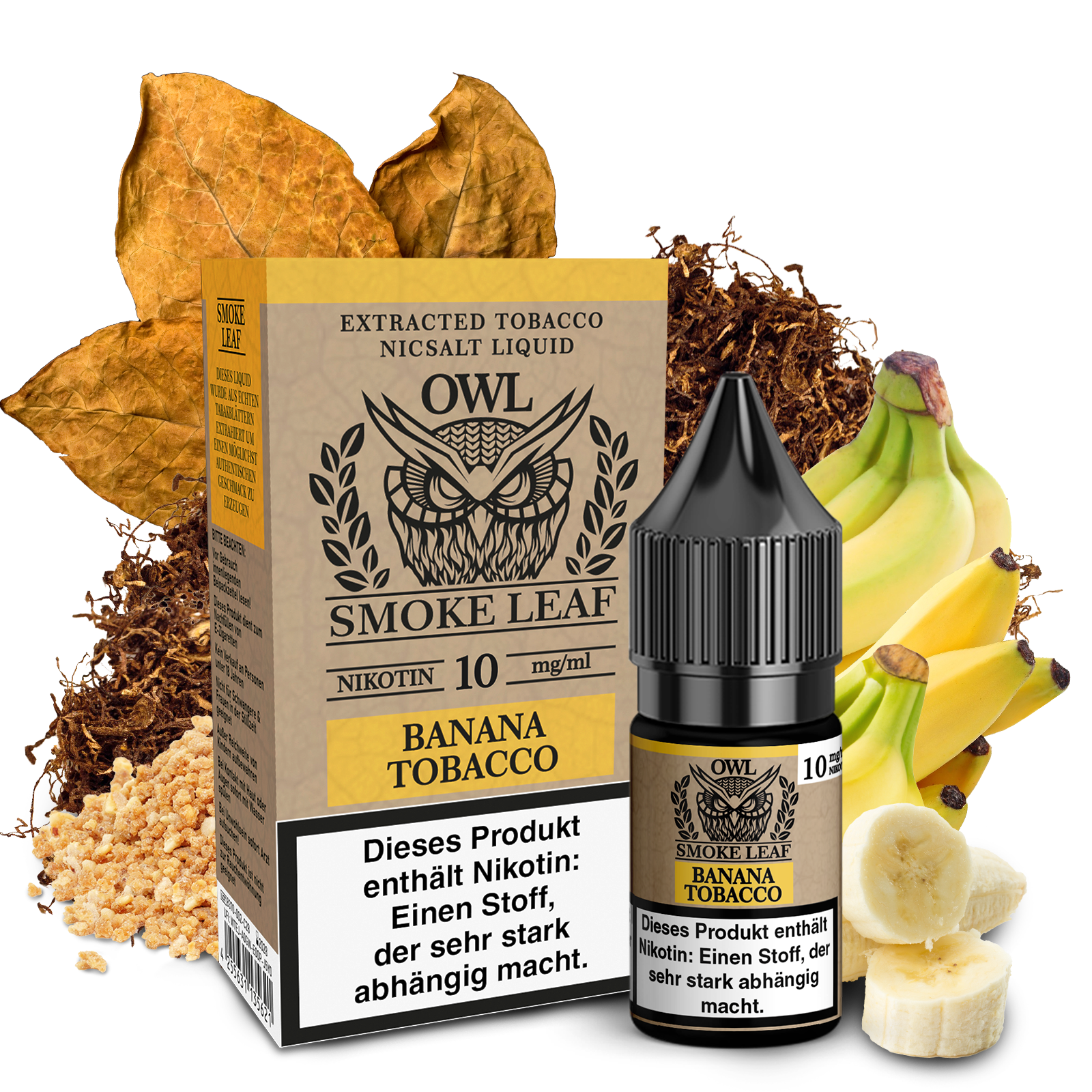 OWL Smoke Leaf Banana Tobacco 10ml SaltNic