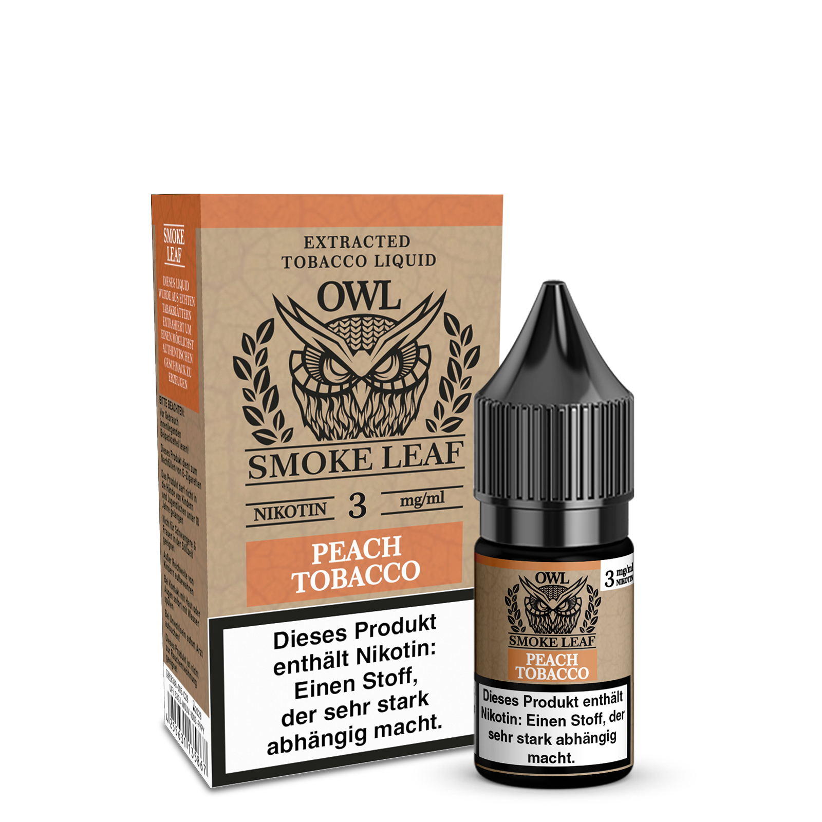 OWL Smoke Leaf Peach Tobacco10ml Liquid