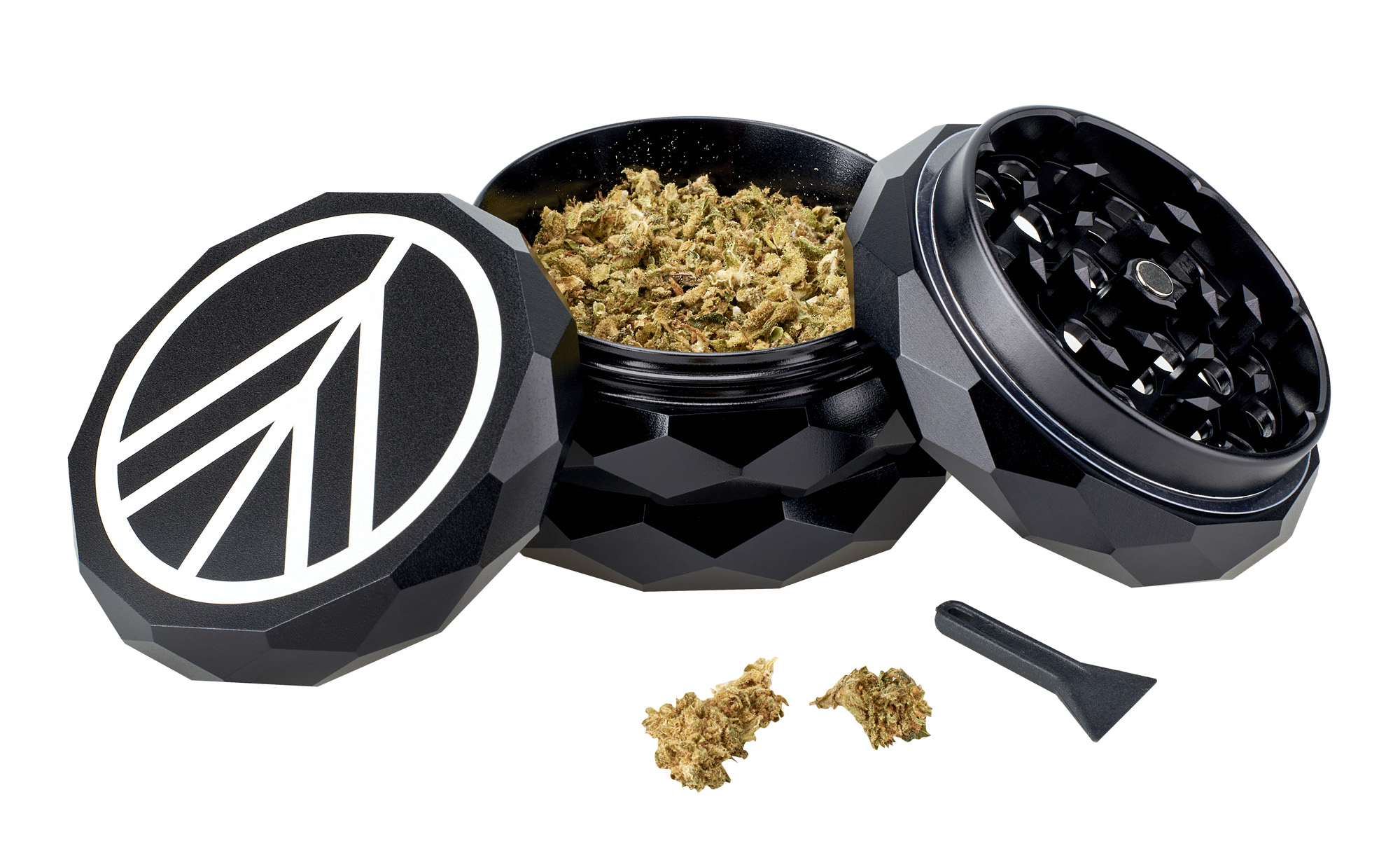 Norddampf Aluminium Grinder 4-teilig schwarz