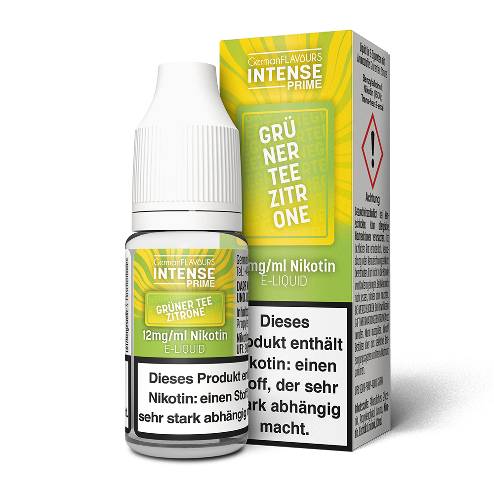 German Flavours Intense Prime Grüner Tee Zitrone | 10ml Liquid 