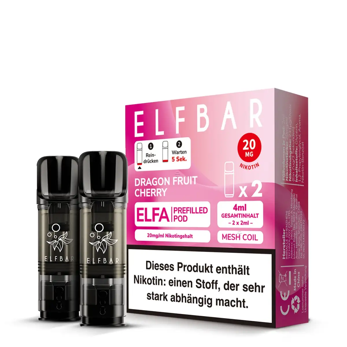 Elf Bar Elfa Dragon Fruit Cherry 20mg 2er Pack
