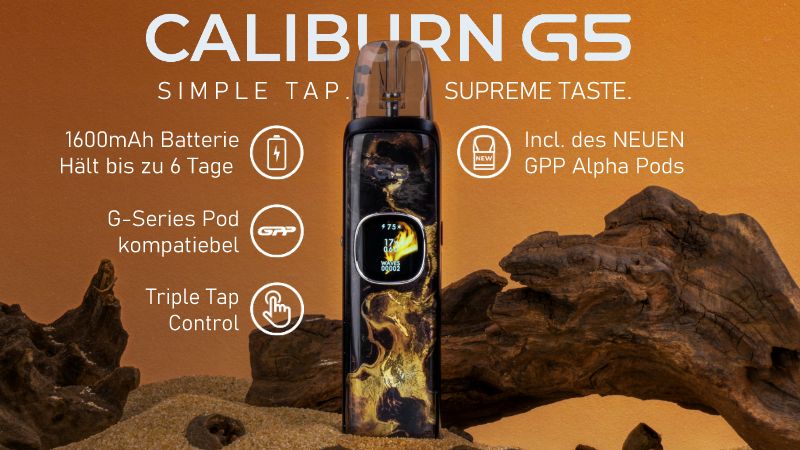 Uwell Caliburn G5 E-Zigarette und Pod-System