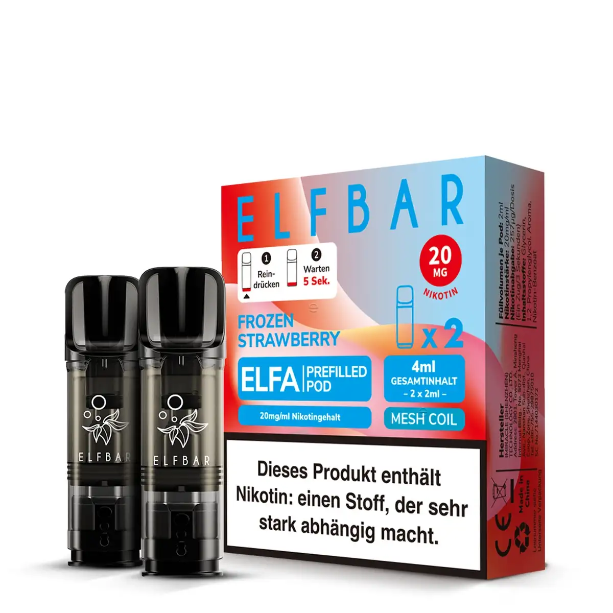 Elf Bar Elfa Frozen Strawberry 20mg 2er Pack