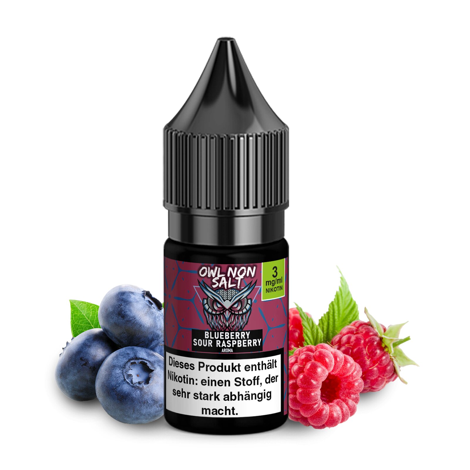 OWL Non SALT Blueberry Sour Raspberry | 10ml Liquid 