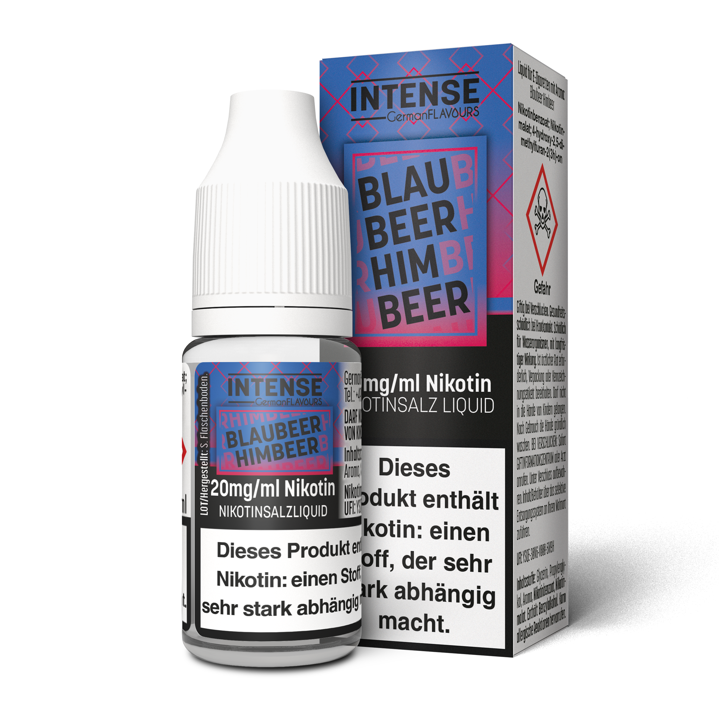 German Flavours Intense Blaubeer Himbeer | 10ml SaltNic 